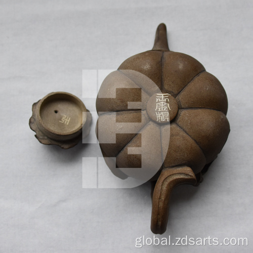 China Stone carved teapot Small pumpkin pot Manufactory